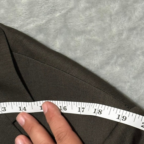 Lubiam Mens Brown‎ Solid Italian Made Virgin Wool 2pc Suit 40L Jacket 33x31 Pant - Picture 9 of 16